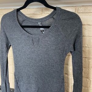 Gray Live Love Dream Long Sleeve Thermal Knit Tee